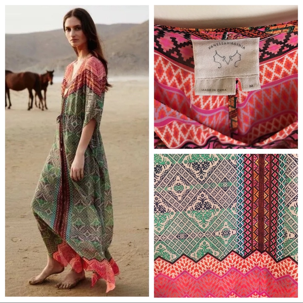 Anthropologie Vanessa Virginia Chama Kaftan